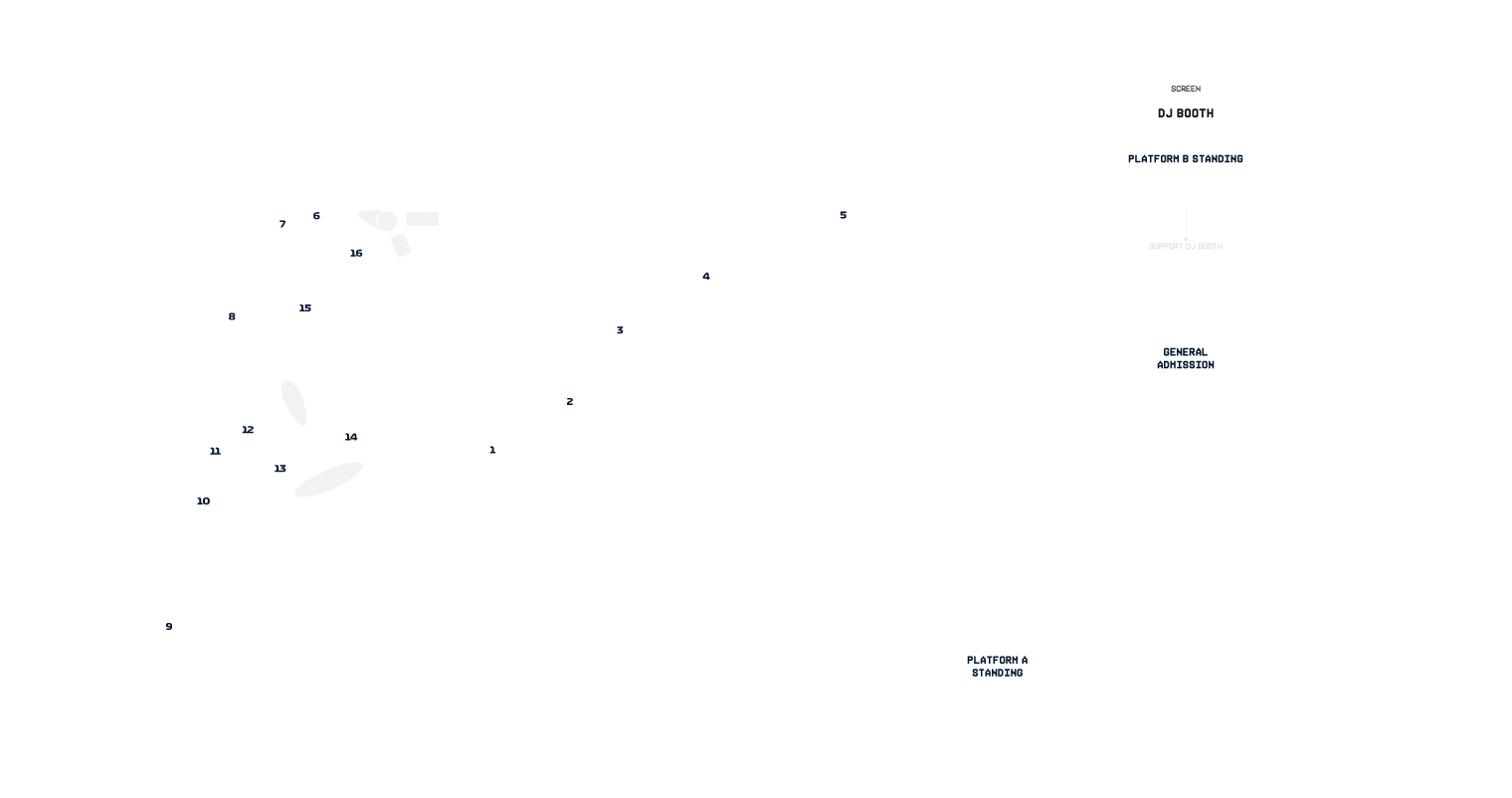 Map showing the West Straight Grandstand location on the Yas Marina Circuit